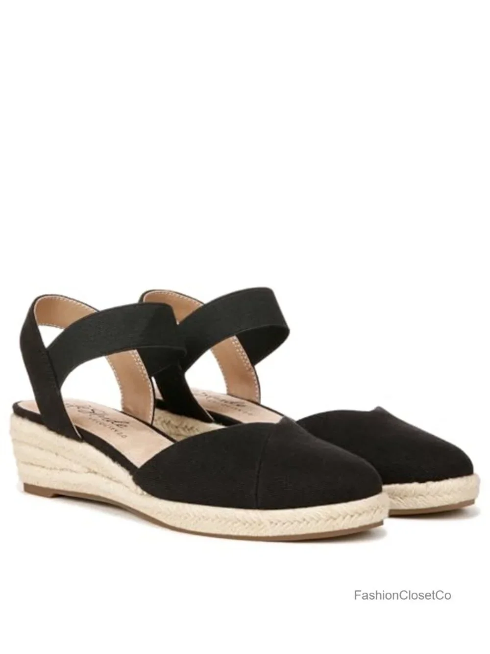 Espadrille Wedge Sandals with Soft System Comfort and Cushioned Insole